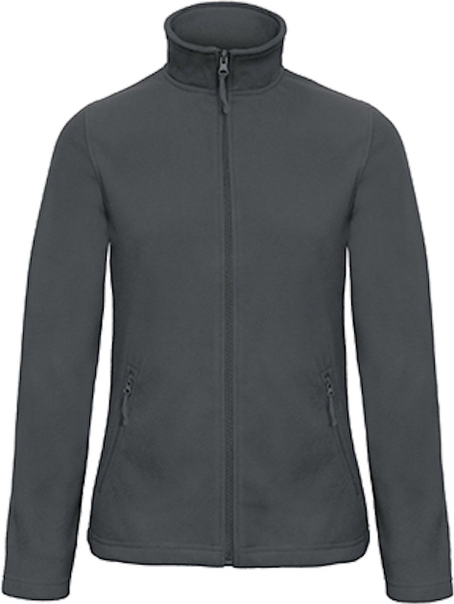 Fleecevest 'ID.501 Micro Fleece Full Zip' Dames Maat S Donkergrijs