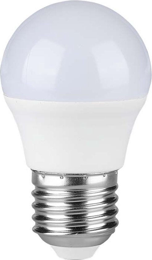 V-TAC VT-290-N E27 LED Lampen - Golf - Samsung - IP20 - Wit - 6,5W - 600 Lumen - 3000K - 5 Jaar