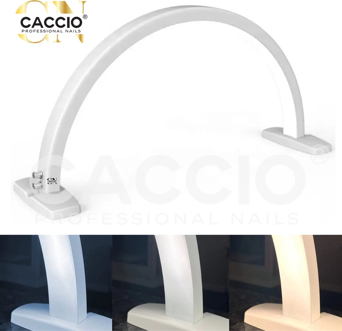 CACCIO® NAILS- Origineel Half Moon Light LED - Bureaulamp voor manicure - Nagelstudio Tafellamp - Nagel Tafellamp - Nagel salon - Handwerk - Nagels - Werklamp - Behandellamp - Tafellamp - Beauty - Nagelstyliste - Manicure - Verlichting