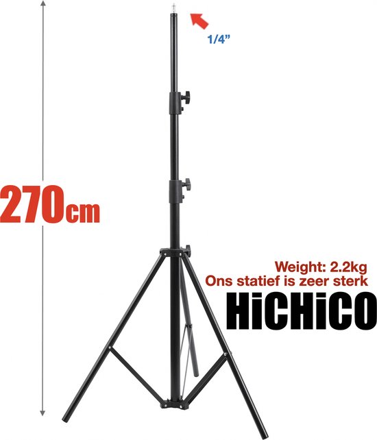 HiCHiCO® Lampstatief Luchtgeveerd 270cm - HiCHiCO