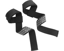 Skull Crusher Deadlift Strap - Lifting Strap Weightlifting Strap Gym Strap Powerlifting Strap - Zwart