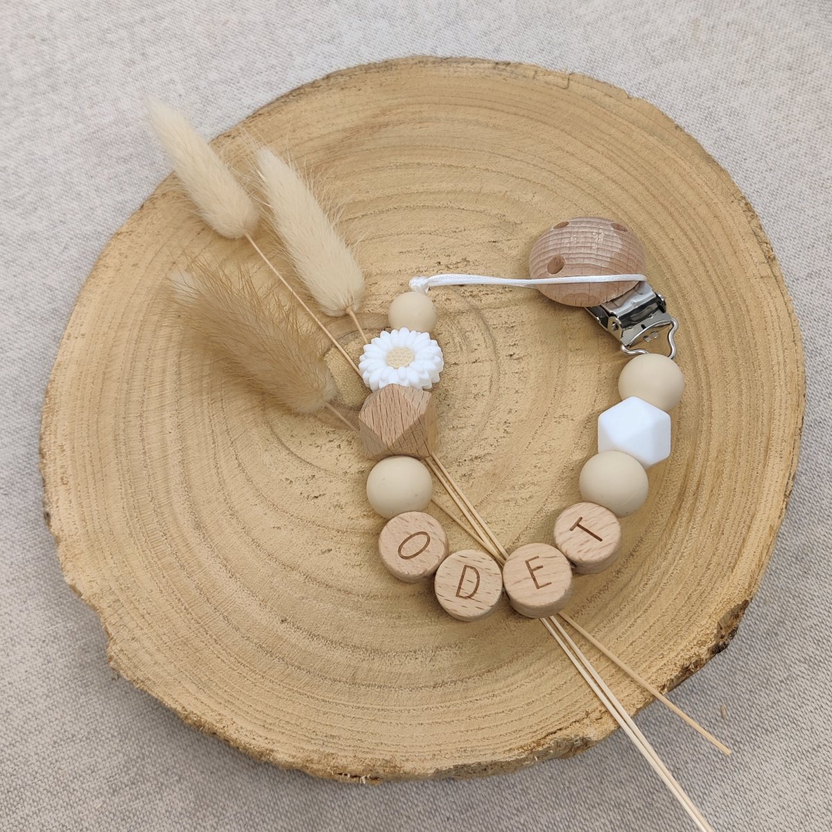 Goedkoopste Li'loco Speenkoord / Tutkoord met naam - Gepersonaliseerd cadeau - Odet