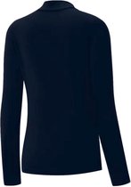 Thermoshirt lange mouw- Dames effen kleur thermishe sporttop- Hoge kraag warm en comfortabel winter kleding- Zwart- Maat L