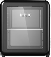 HCK Mini Réfrigérateur Rétro avec porte vitrée SC-46RG - Noir - 48 L