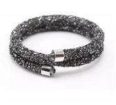 Jomide Armband Crystal - Donkergrijs