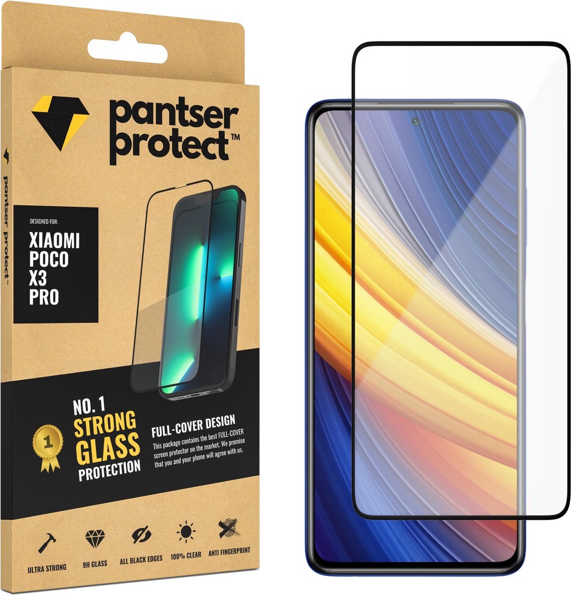 Pantser Protect™ Glass Screenprotector Geschikt voor Xiaomi Poco X3 Pro - Case Friendly - Premium Pantserglas - Glazen Screen Protector