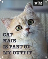 I Love Happy Cats - Anneleen Bru - I Love Happy Cats Bord 'cat Hair' 20x25cm Meerkleurig