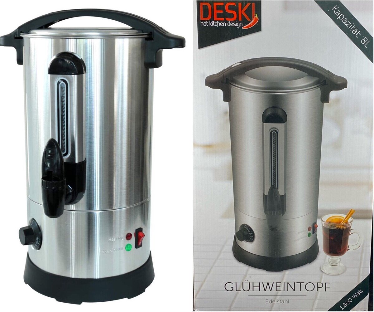Glühwein ketel - Glühwein Container - Warme Dranken Ketel - 8 Liter - 1800W - Deski - Deski