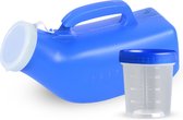 Urine container - Urinaal - Urinebeker - Plasfles - 1200ml - Plas Fles Man - Plas Potje - Blauw