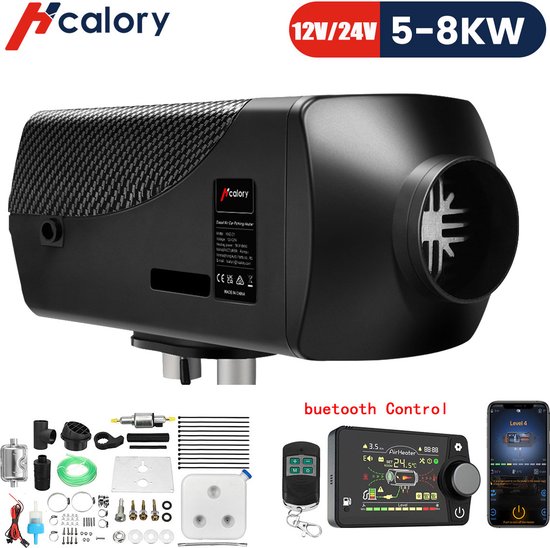 Hcalory HC-A11 Diesel Standkachel - 12V/24V 5-8KW - Bluetooth App