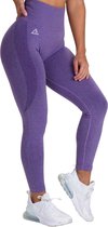 Mewave | Legging de sport violet | Femmes | Pantalon de sport | Vêtements de sport | Jambières de yoga | Pantalon de course à pied | TIC Tac | Fitness | Taille S