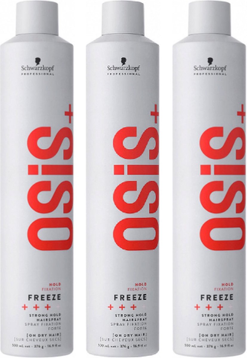 Stevige Fixatie Haarlak Osis Freeze Schwarzkopf - voordeelverpakking - 3 x 500 ml