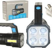 MOZY - Militaire Zaklamp - LED - 4 Lichtstanden - Oplaadbaar - USB - Handvat - Oplaadbare Batterij - Noodverlichting - Buitenverlichting - Kampeerlamp -
