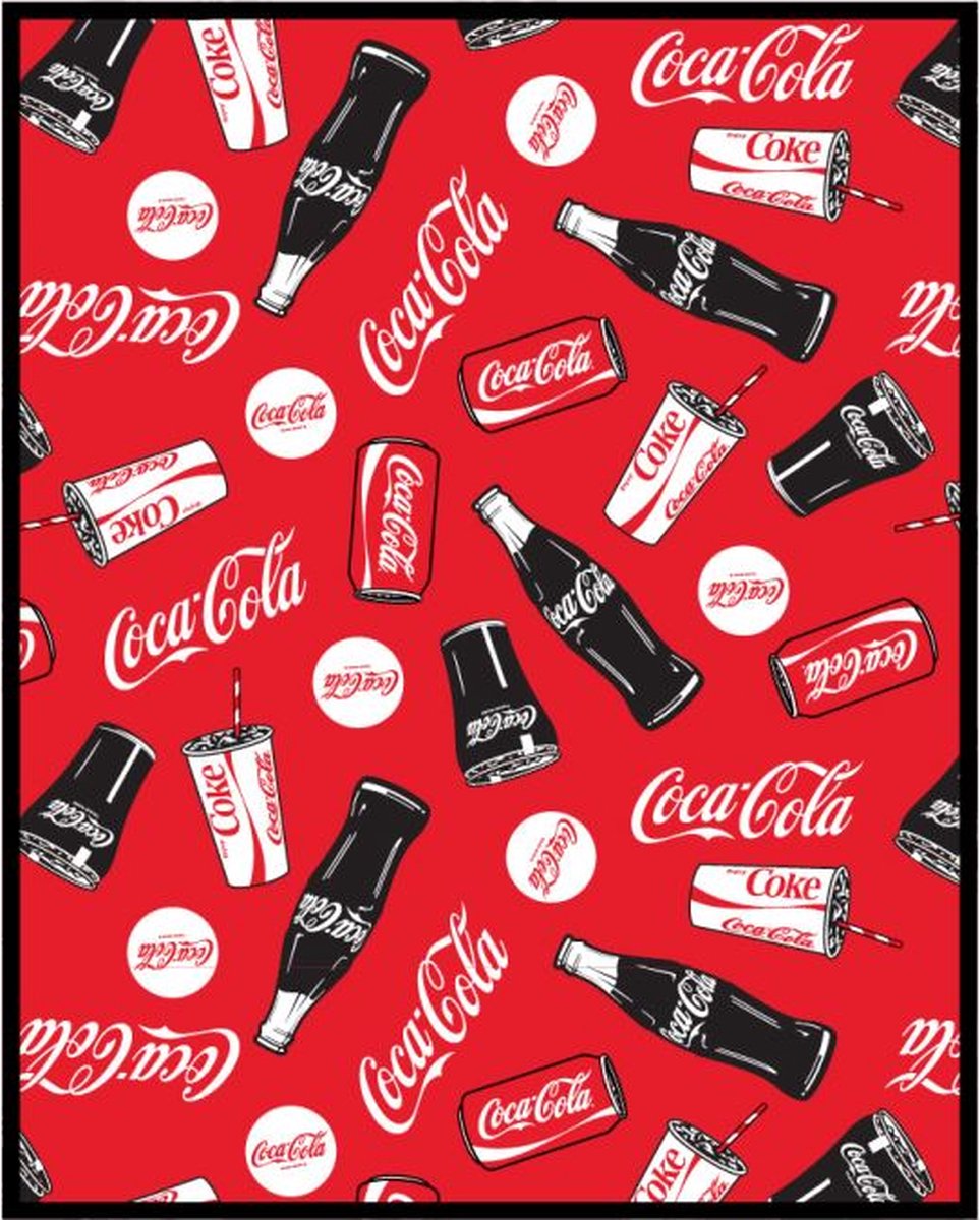 Coca-Cola Coca Cola Fleece Deken - Coral Fleece - Deken - Plaid - 120x150 cm Rood