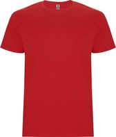 5 Pack T-shirt's unisex met korte mouwen 'Stafford' Rood - S
