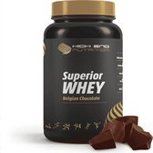 High End Nutrition Superior Whey 2kg | Belgische chocolade | Eiwitten | Proteïne | Supplement | komt voor in spieren | belangrijk bij algehele gezondheid, gezonder eten evenwichtige voeding | ondersteuning Lichaam functies, Immuunsysteem | Nutriworld