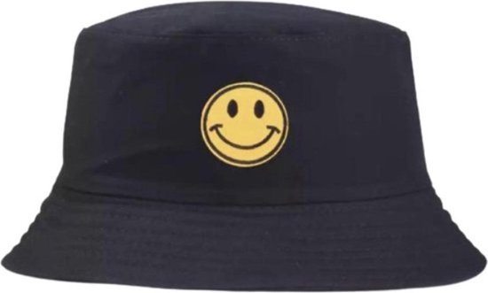 Knaak Bucket Hat Smile - One Size - Zwart