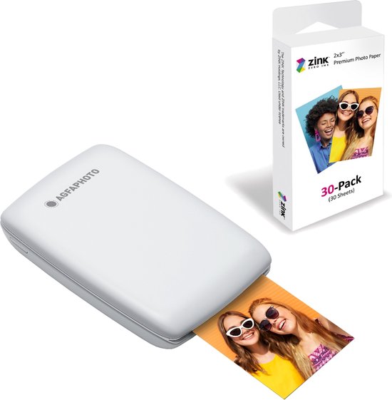AgfaPhoto Mini P.2 - Pack Imprimante Portable Zink Photos Instantanées +  Recharge pour... | bol