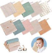 Baby Washandjes Soft | Mousseline-washandje voor baby's | Gezichtshanddoeken voor pasgeborenen met een gevoelige huid 10