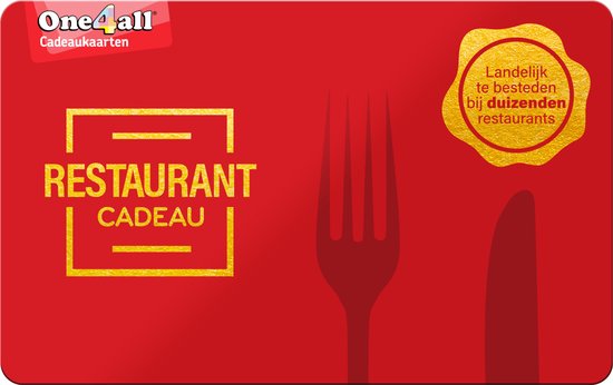 RestaurantCadeau - Cadeaubon - 50 euro + cadeau enveloppe