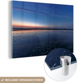 MuchoWow® Peinture sur verre 60x40 cm - Peinture acrylique sur verre - Phare - Water - Ciel - Photo sur verre - Peintures