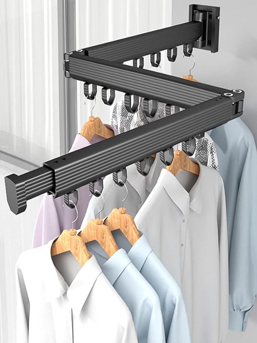 Goedkoopste wasdroogrek met grote capaciteit opgewaardeerde versie, droogrek kleding, waslijn roestvrij staal, vouwen binnen en buiten