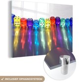 Peinture sur Verre - Rainbow of Dice - 180x120 cm - Peintures sur Verre Peintures - Photo sur Glas