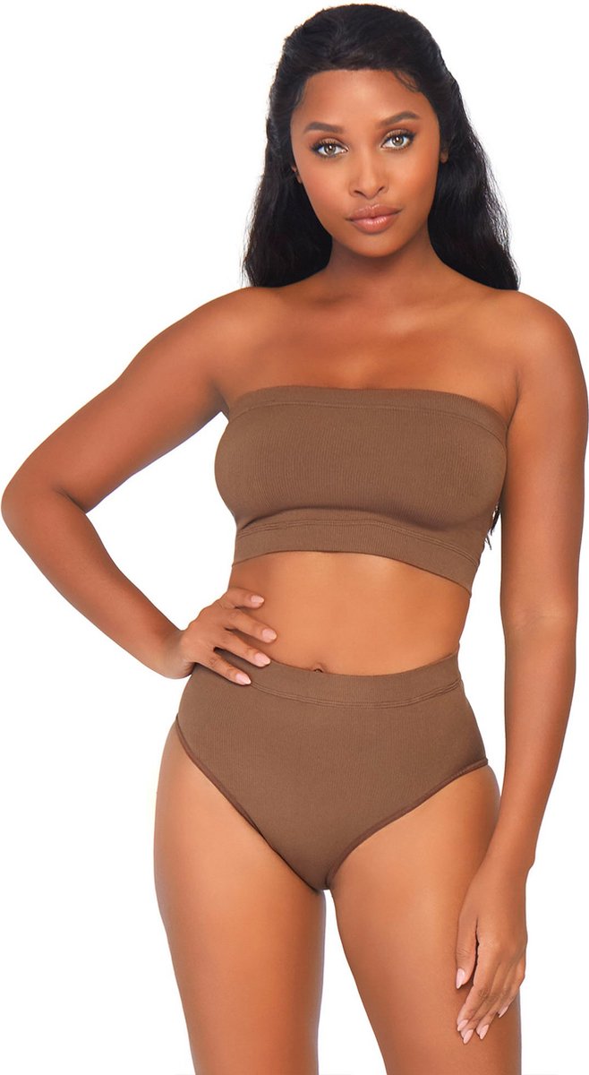 Seamless bandeau top brief