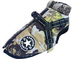 Warme Hondenjas Camouflage Maat S - Gewicht hond 1-2KG - Ruglengte 20cm en Borstomvang tot 30cm
