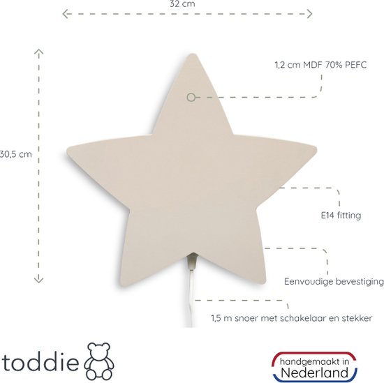 Wandlamp met naam van steigerhout | Handgemaakt, gepersonaliseerd | Wis en Waarachtig
