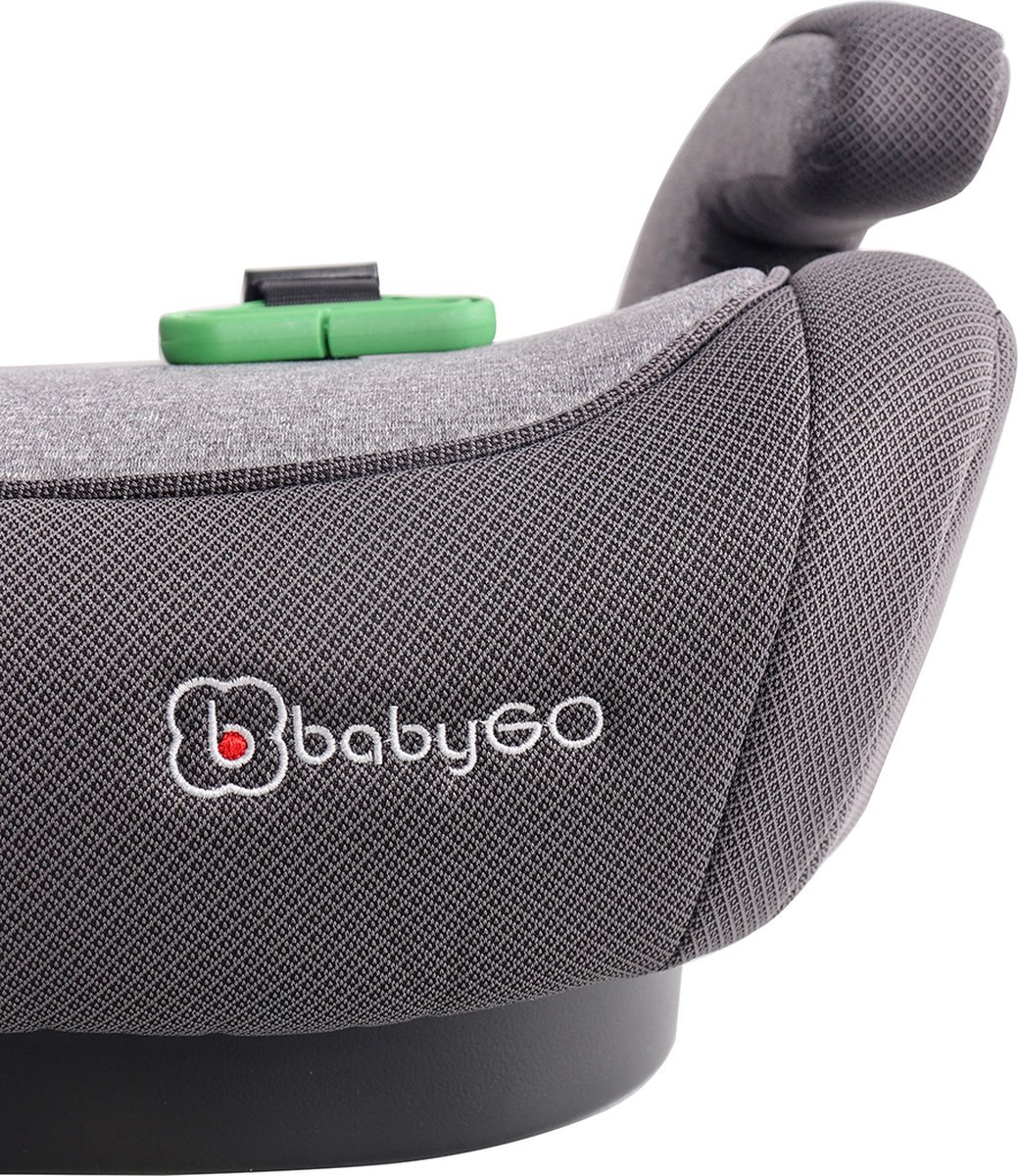 Booster - Siège rehausseur avec isofix BabyGO Bursa II Antracite (15-36kg)