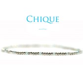 Bracelet femme fin - Argent 925 - épaisseur 1mm - perles de menthe