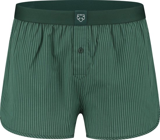 A-dam Green Doubles - Boxershort - Katoen - Onderbroek - Ondergoed - Heren - Donker Groen - M