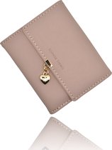 Portefeuille pour femme marron Sophie avec compartiment à monnaie - sac à main en cuir artificiel avec cœur de Sophie Siero