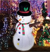 Opblaasbare sneeuwpop LED verlichting - 122 cm