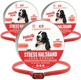 Antistress halsband voor honden - Rood - 3 stuks - Met feromonen - Anti stress middel hond - anti stress hond - kalmerend en rustgevend - tegen stress, angst en agressie bij honden