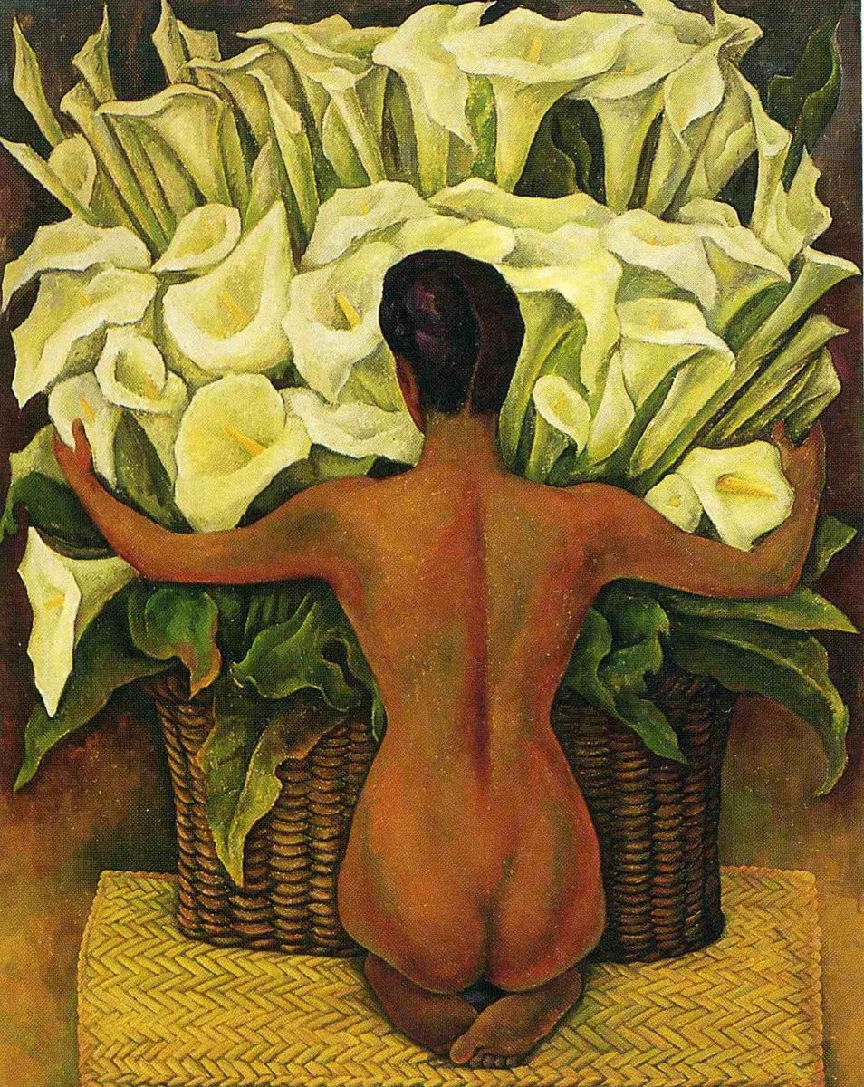 Best Pause Naakt met Calla lelies van Diego Rivera - 40x50 cm - DIY Hobby Pakket, Sinterklaas Speelgoed Kerst Cadeau