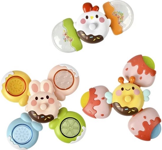 New Candy Fidget Toys Multi Functional Ventouse Spinner Jouets - 3 Pièces -  Hochet
