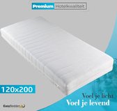 Easy Bedden - 120x200 - 20 cm dik - 7 zones - Koudschuim HR45 Matras - Afritsbare hoes - Premium hotelkwaliteit - 100 % veilig