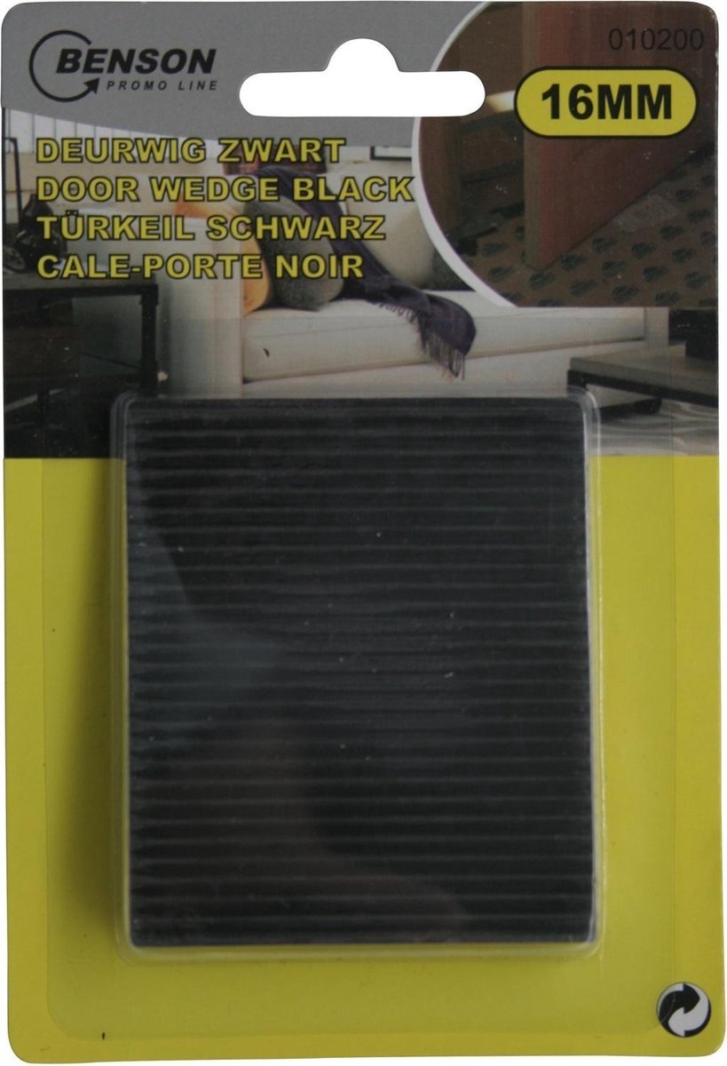 "Ben Tools Deurstop ~ 6x1,6x7 cm ~ Rubber"