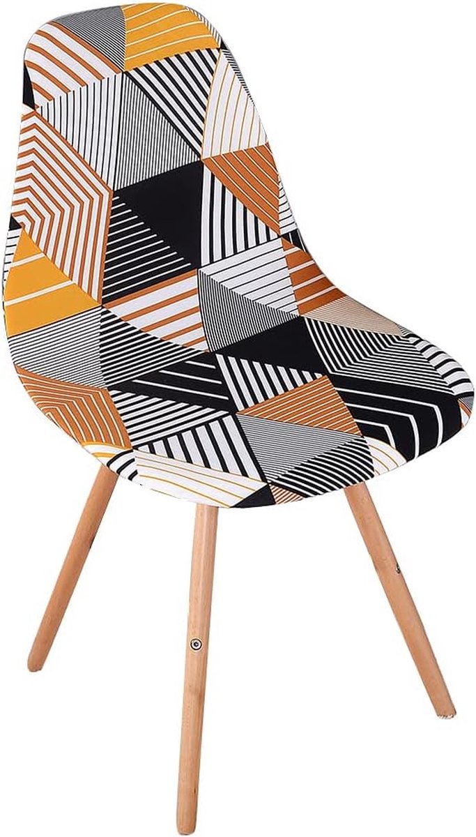 Unyqoos Eetkamerstoelhoes Scandinavische Schelpstoelhoes Eetkamerstoelhoes Stoelhoezen Stretch Scandinavische Set van 4 kleurjik