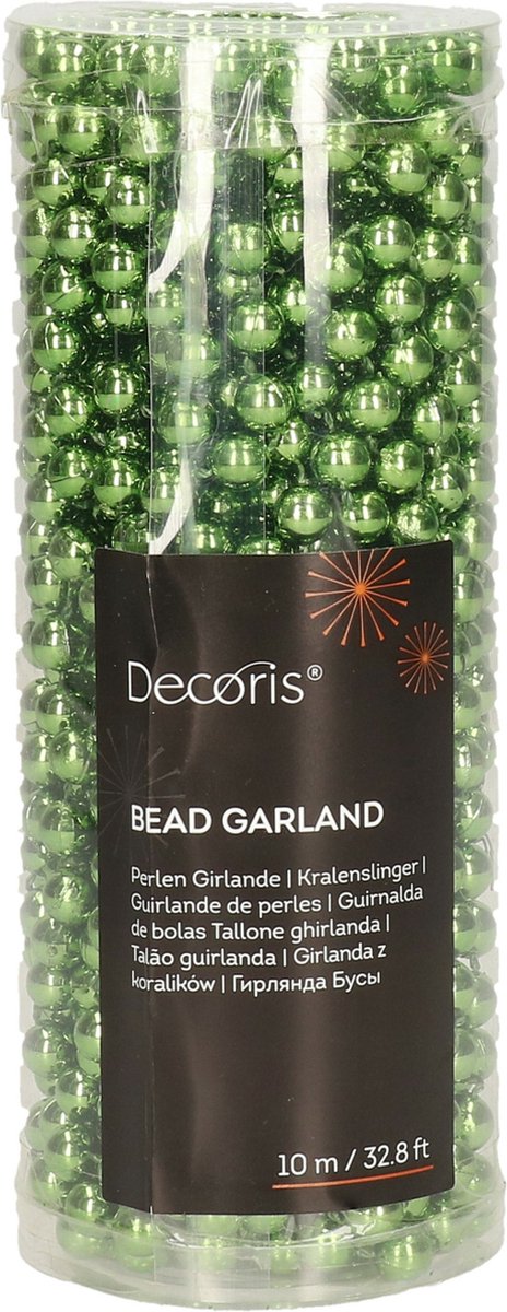 Decoris Kerstslinger - kralen - donkergroen - 10 meter - guirlande kralenslingers – foto 2