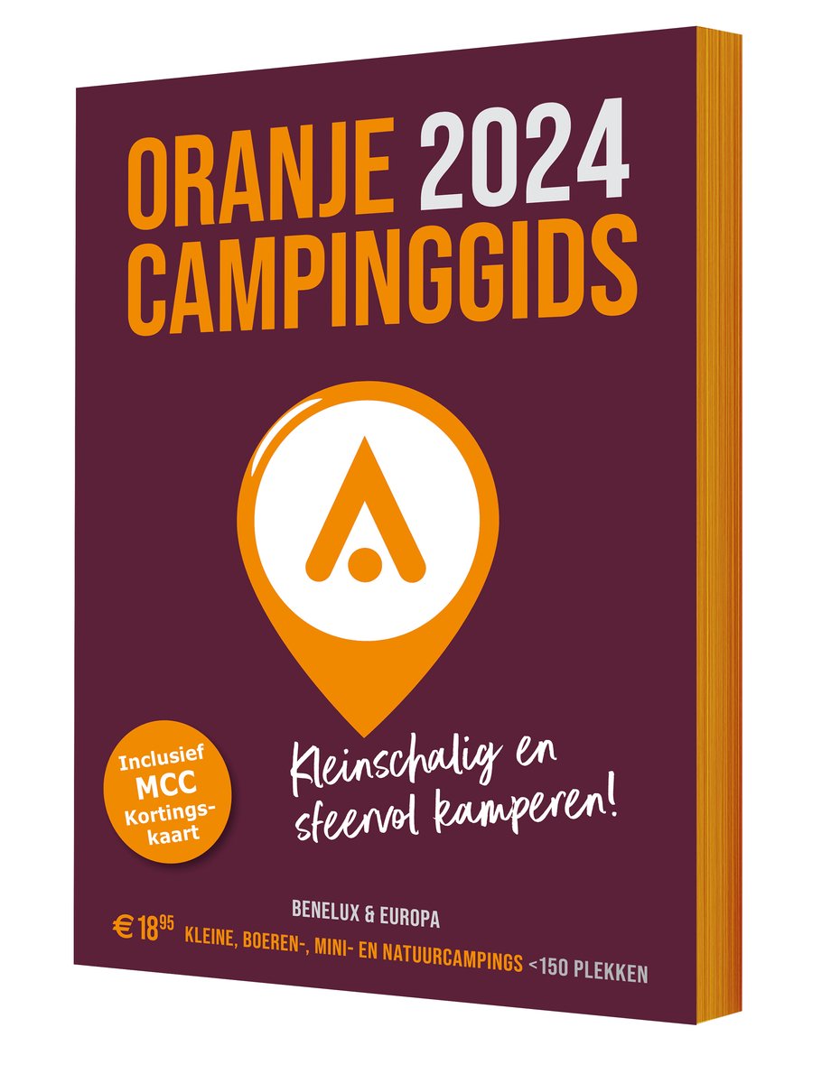 Oranje Campinggids 2024 / kleinschalig en sfeervol kamperen! - Uitgeverij Interdijk