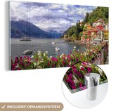 Peinture sur Verre - Fleurs - Lac de Côme - Italie - 40x20 cm - Peintures sur Verre Peintures - Photo sur Glas