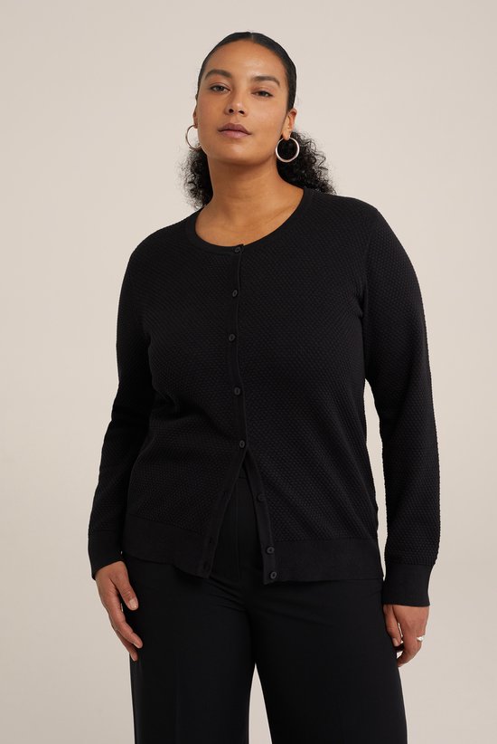 WE Fashion Dames vest met structuur - Curve