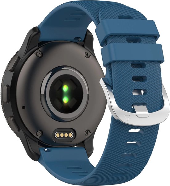 Bracelet en Siliconen Strap-it - adapté pour Garmin Venu / Venu SQ / SQ 2 / Venu 2 Plus / Vivoactive 3 / Vivoactive 5 / Vivomove (HR - Style - Luxe - Sport) / Forerunner 245 / 645 - bleu