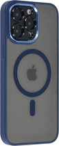 Multimedia & Accessoires Magsafe & Lens Protector TPU Back Cover Case Hoesje geschikt voor Apple iPhone 15 Pro – Blauw – Zachte Plastic - Siliconen – Harde Plastic – Soft Case – Flexibel