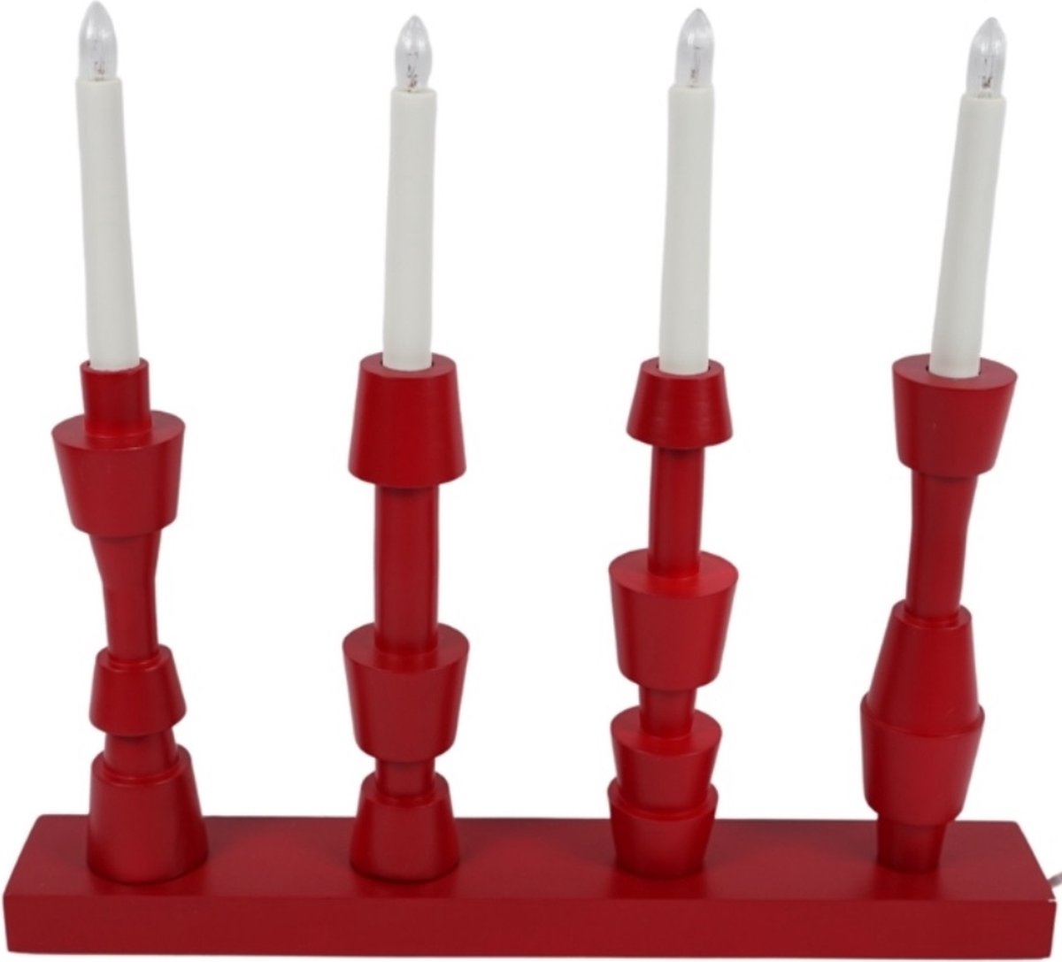 Konstsmide Kandelaar 4lampjes - Rood
