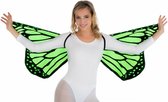Chaks Vlinder vleugels - groen - voor volwassenen - Carnavalskleding/accessoires