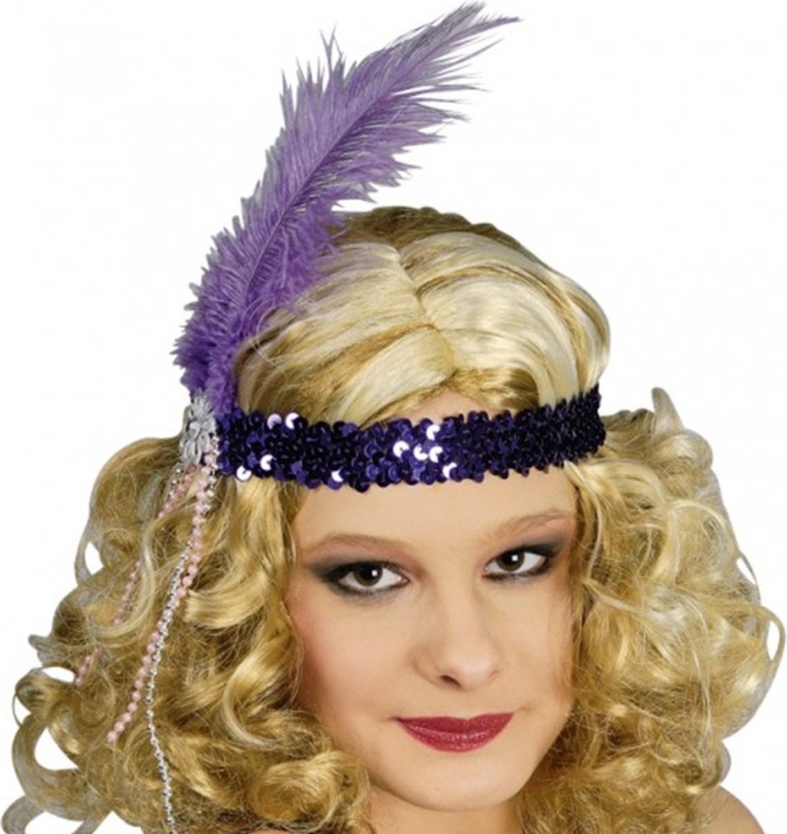 Bandeau Bohème Avec Plumes De Paon, Violet, Style Hippie, Tribal, Style